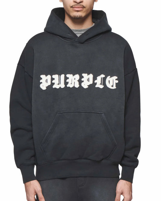 PURPLE Gothic Applique Hoodie