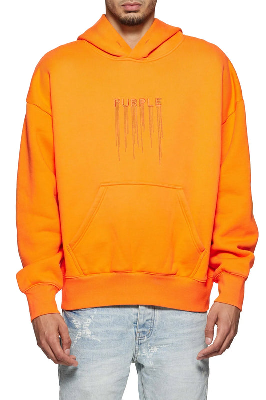 PURPLE ALPHA ORANGE HWT FLEECE PO HOODIE
