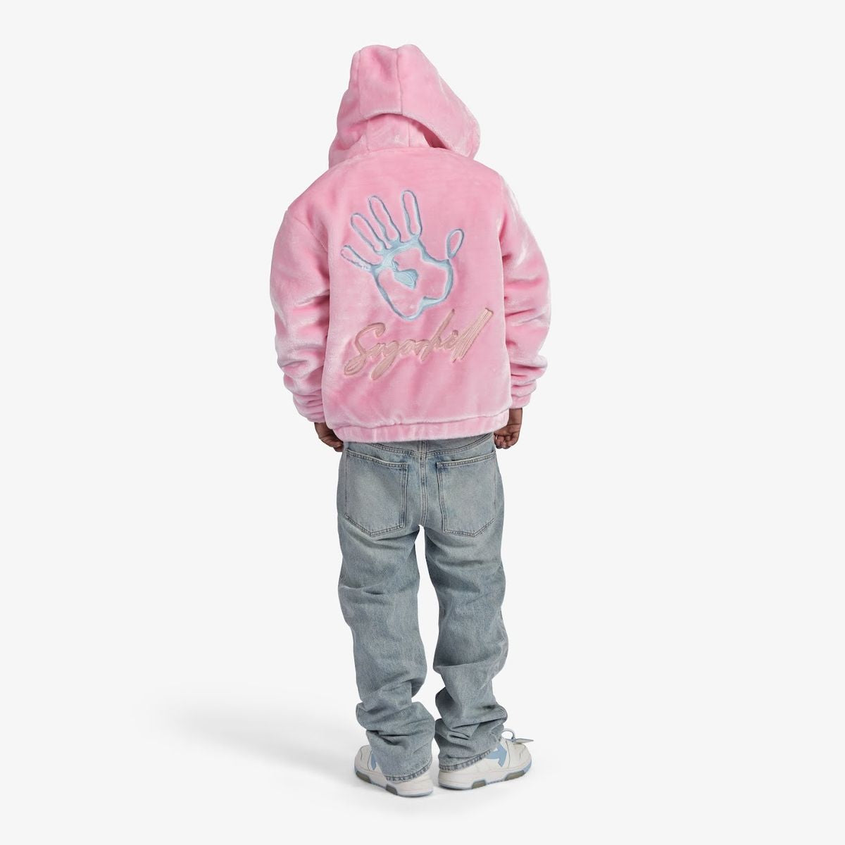 SUGARHILL-TRACES" FUR ZIP-UP HOODIE (PINK)-SH24-HOL-39