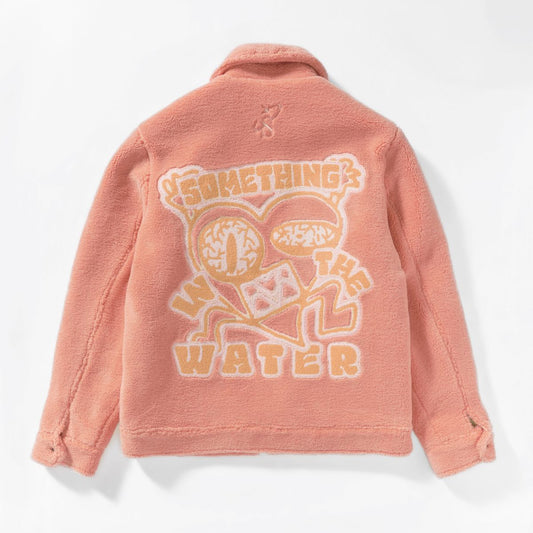 SUGERHILL-TOXINS" PLUSH JACKET (CORAL)-SH24-HOL-14