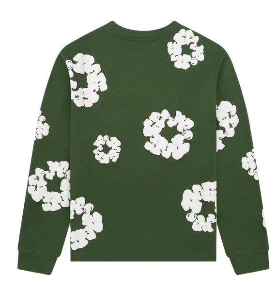 DENIM TEARS-Long Sleeve Cotton Wreath Tee Black-FW24TLS0063