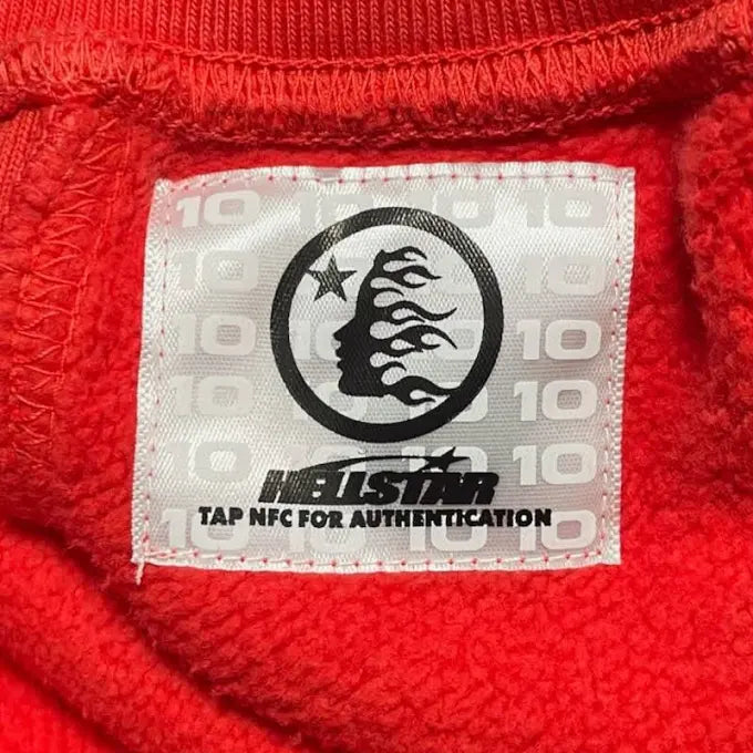 HELLTAR-Records LAVE Hooded Sweatshirt Washed Red-HS01HOO001