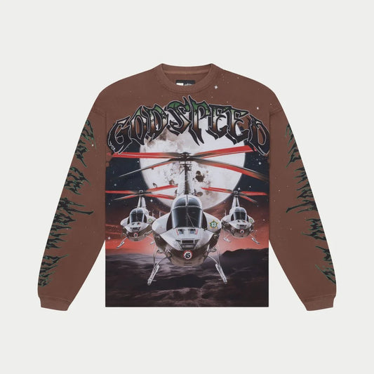 GODSPEED-Air Strike LS T-shirt (Mocha)