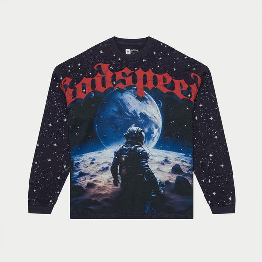 GODSPEED-No looking Back LS T-shirt (Navy)