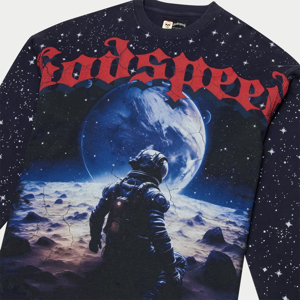 GODSPEED-No looking Back LS T-shirt (Navy)