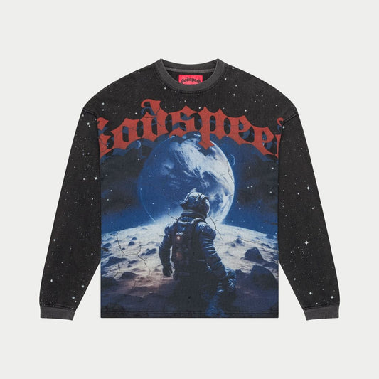GODSPEED-No looking Back LS T-shirt (Black Wash)