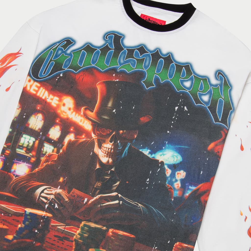 GODSPEED-Life's A Gamble LS T-shirt (White/Black)