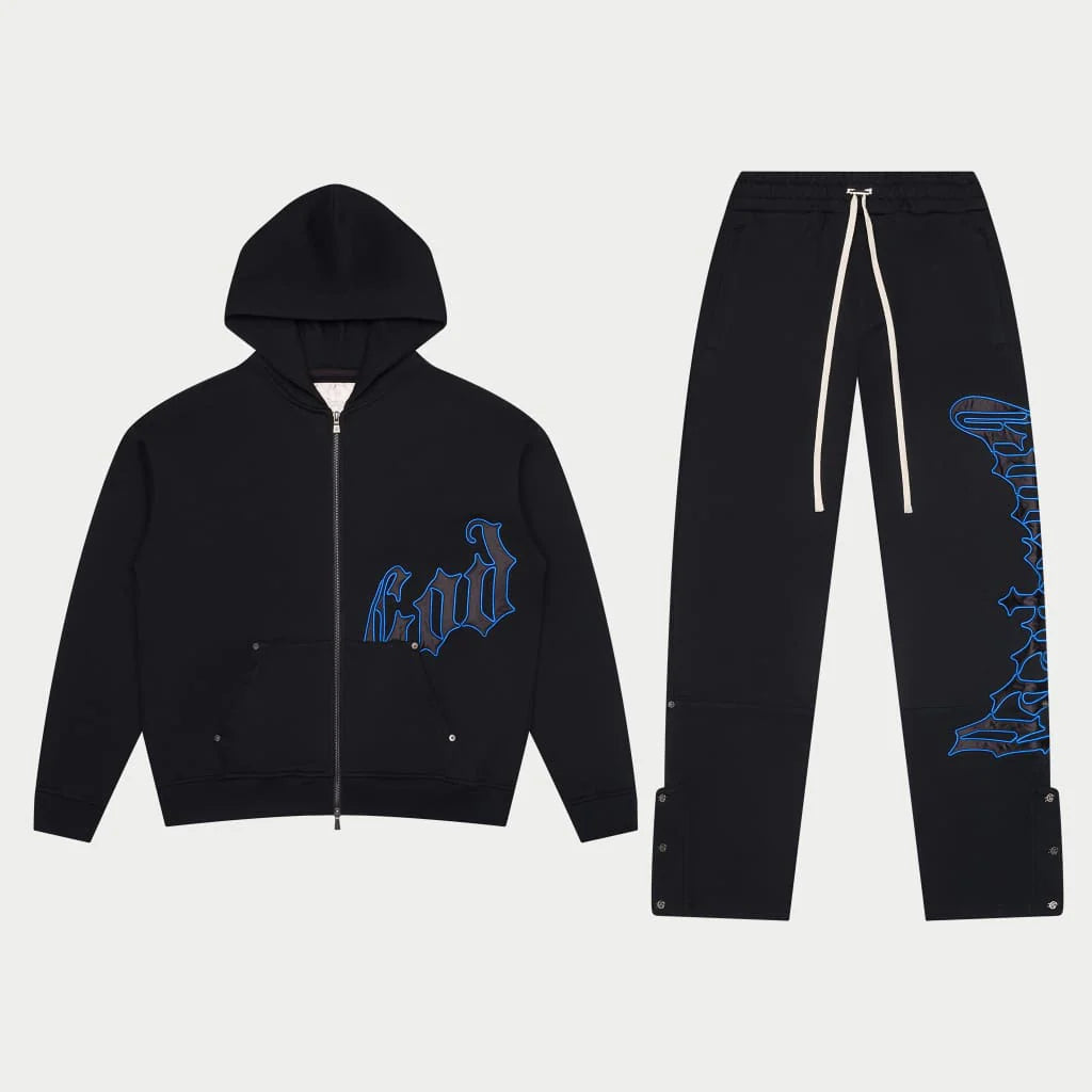 GODSPEED-OG Logo Sweatsuit V2 (Blk/Royal Blue)