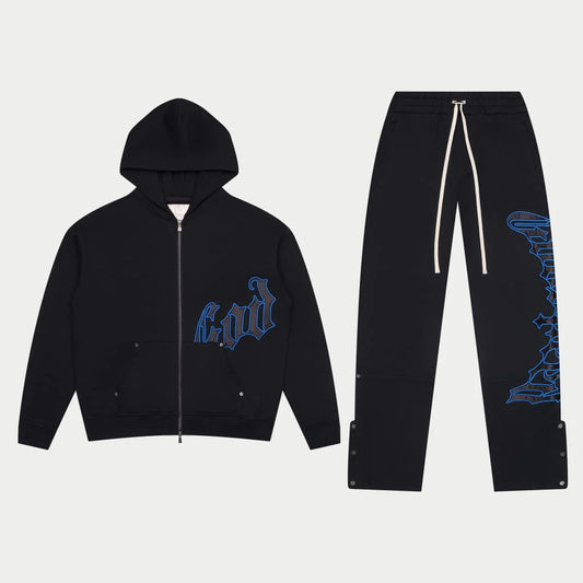 GODSPEED-OG Logo Sweatsuit V2 (Blk/Royal Blue)