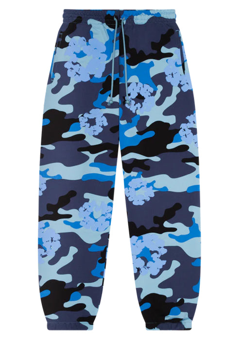DENIM TEARS-Blue Camo Cotton Wreath Sweatpant