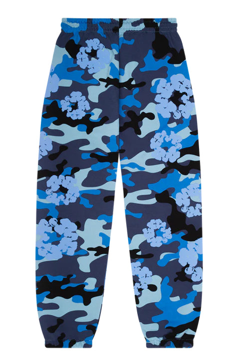 DENIM TEARS-Blue Camo Cotton Wreath Sweatpant