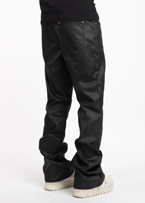 GUAPI-OBSIDIAN BLACK ICON FLARED DENIM-2830BIFD