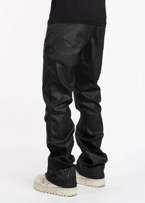 GUAPI-OBSIDIAN BLACK ICON FLARED DENIM-2830BIFD