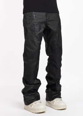 GUAPI-OBSIDIAN BLACK ICON FLARED DENIM-2830BIFD