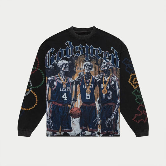GODSPEED-🥇 DreamTeam '24 LS T-Shirt (Vintage Black)