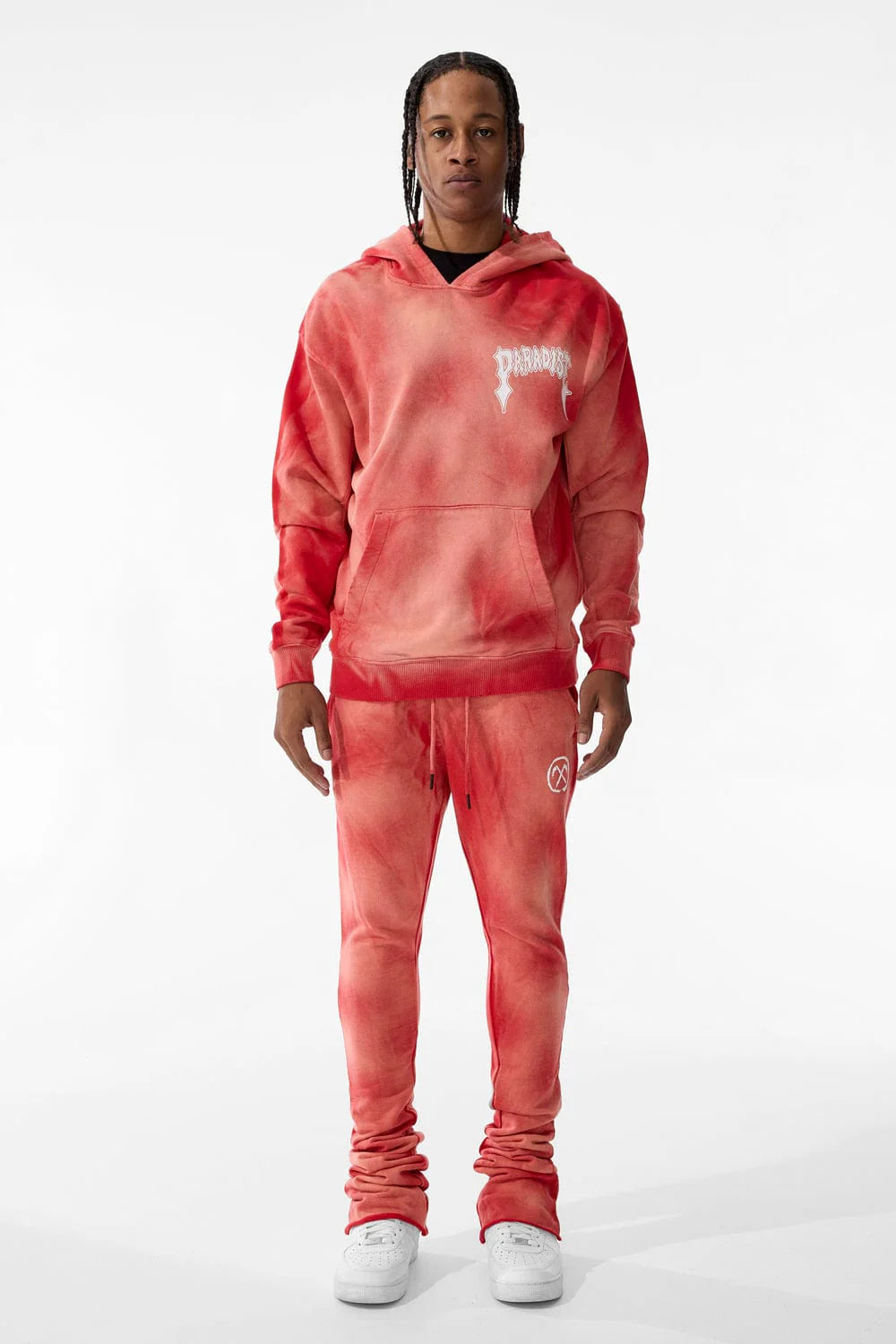 JORDAN CRAIG-AFTERLIFE STACKED SWEATPANTS (RED)-8631L