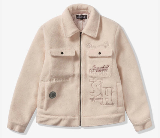 SUGARHILL-"TOXINS" PLUSH JACKET (IVORY)SH24-HOL-12