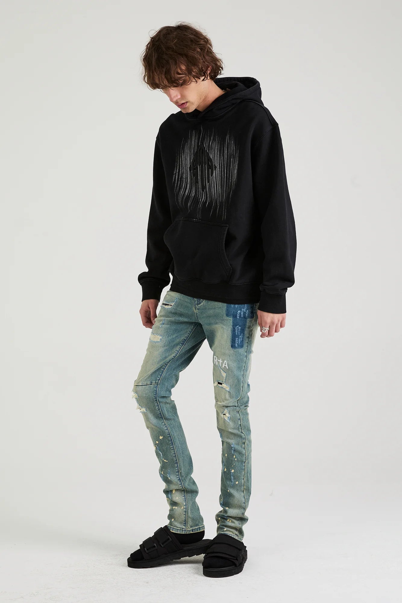 RTA-BRYANT SKINNY JEAN | BLUE KYANITE DISTRESSED-MCCTD900-B1205BLND