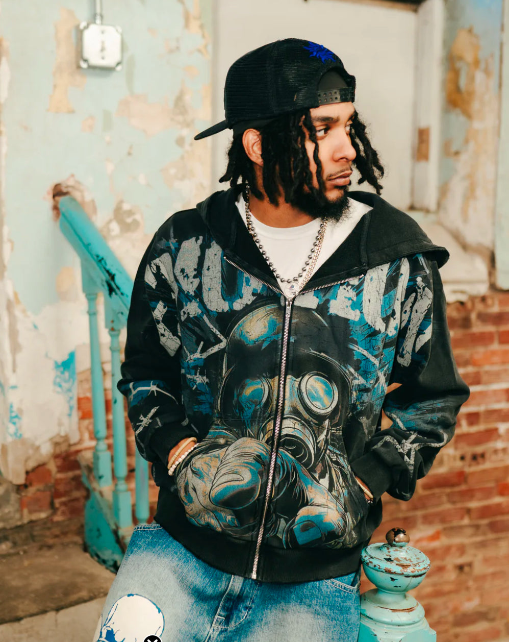 Mixed emotions-Acid Wash “Radioactive” Hoodie