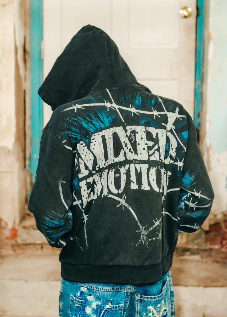 Mixed emotions-Acid Wash “Radioactive” Hoodie