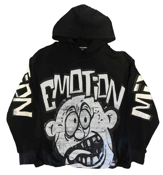 Mixed emotions-black “Monster” Cropped Hoodie