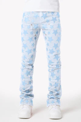 GUAPI-AQUA BLUE STARS DENIM-366ABSD