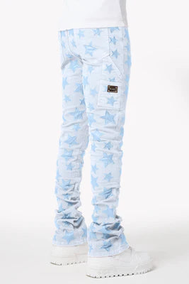 GUAPI-AQUA BLUE STARS DENIM-366ABSD