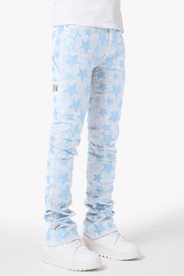 GUAPI-AQUA BLUE STARS DENIM-366ABSD