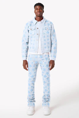 GUAPI-AQUA BLUE STARS DENIM-366ABSD