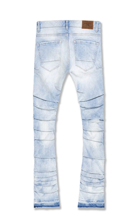 JORDAN CRAIG-Mans STACKED RIPPLE EFFECT DENIM (ICE BLUE)-JTF1157