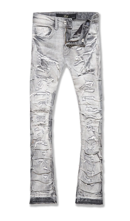 JORDAN CRAIG-Mans STACKED RIPPLE EFFECT DENIM (ARCTIC GRAY)-JTF1157