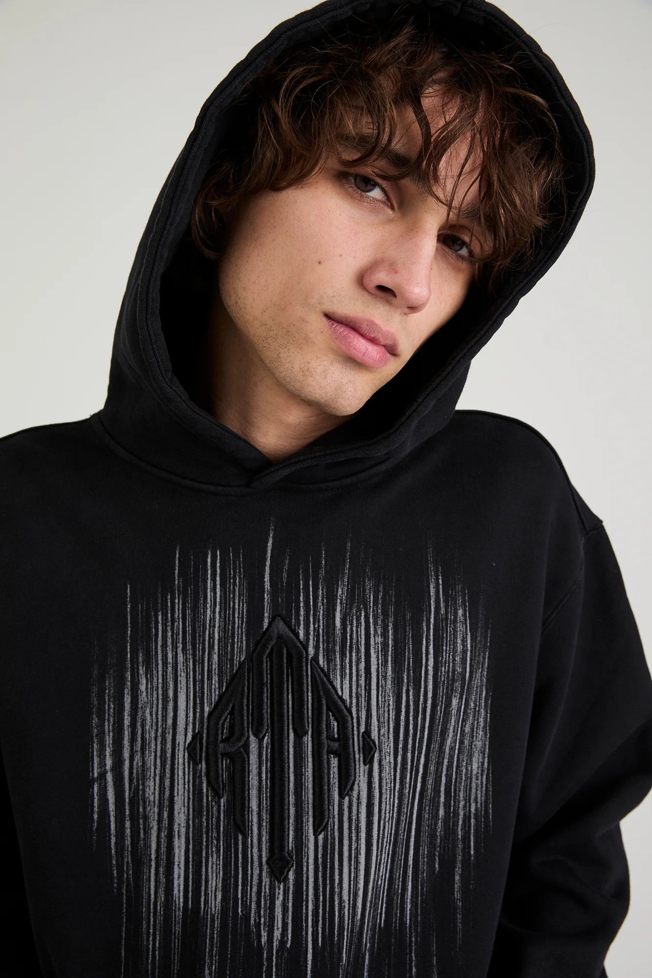 RTA-JORDAN HOODIE | BLACK ETCHED MONOGRAM-MCCTH909-T1424BKETM