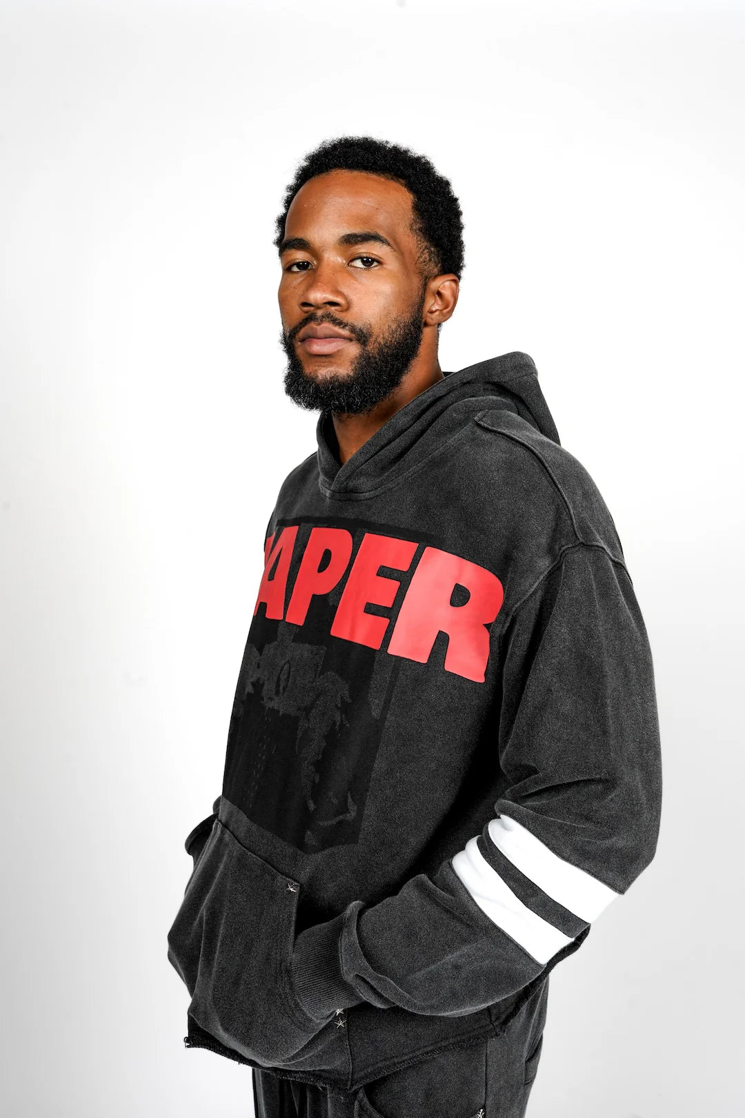 PAPER MONEY-777 HOODIE - BLACK
