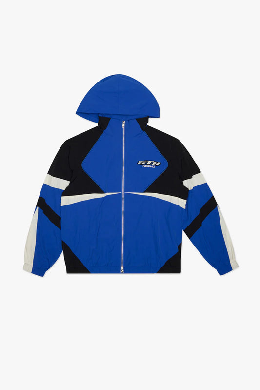 6-NBRHD-FIFTY" NYLON JACKET - WHT/ROYAL-6TH-J4103