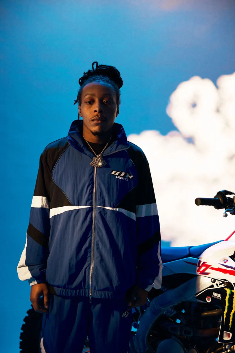 6-NBRHD-FIFTY" NYLON JACKET - WHT/ROYAL-6TH-J4103