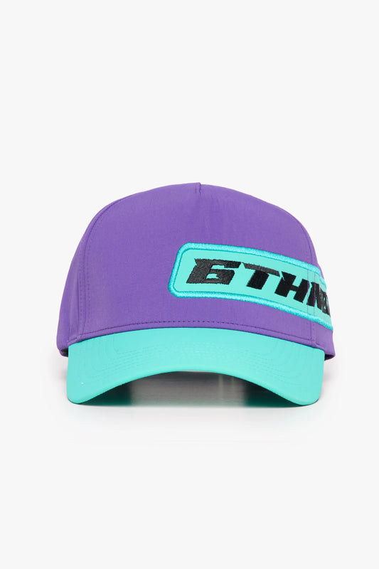 6TH-NBRHD-"NESS" HEADWEAR - PURP/AQUA-6TH-HA102