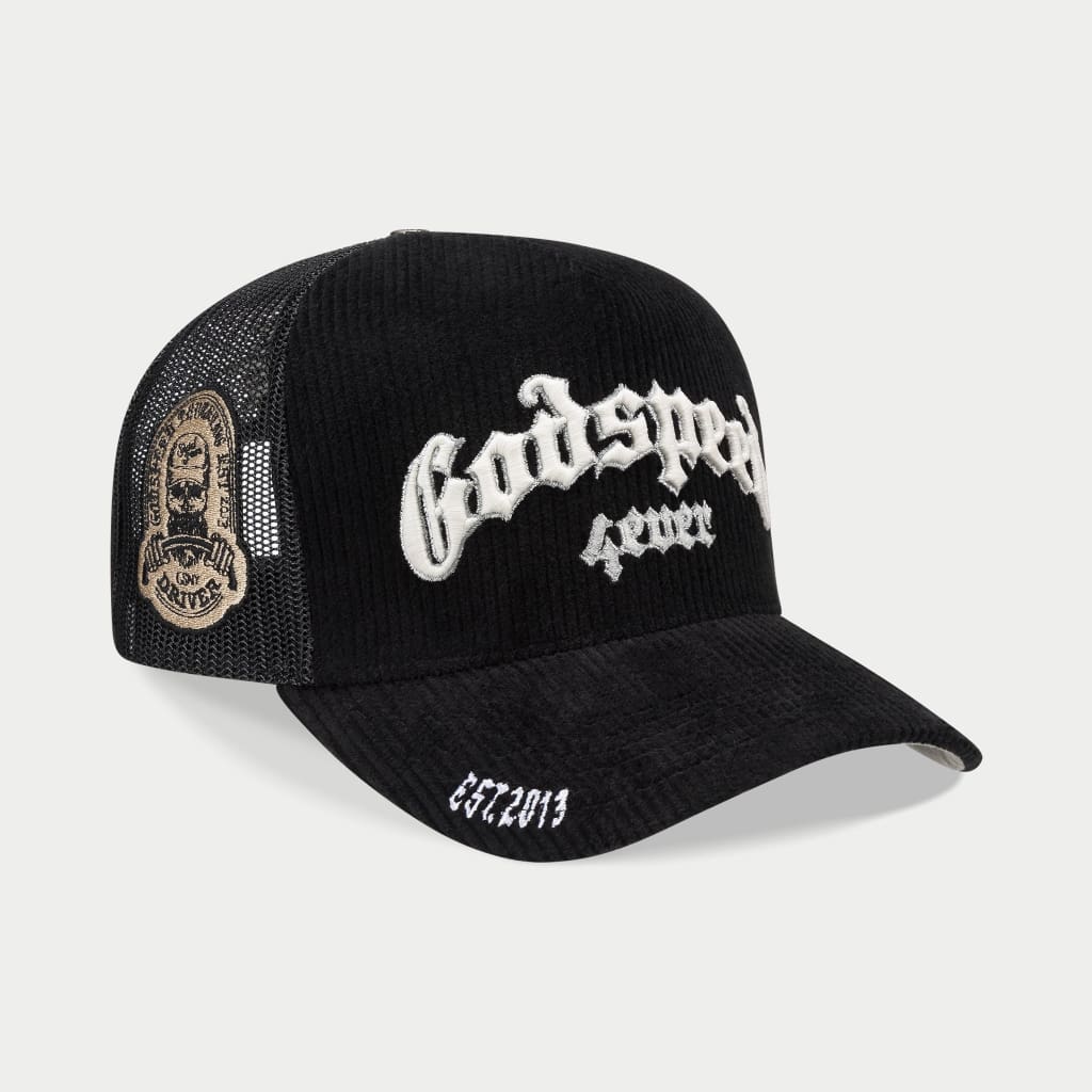 GODSPEED-GS FOREVER TRUCKER HAT (Black Corduroy)