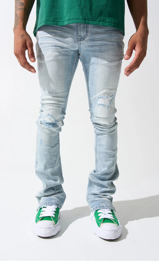 SERENEDE-"AZUL" STACKED JEANS