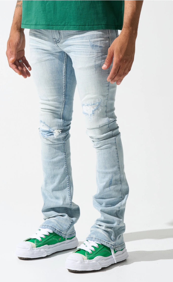 SERENEDE-"AZUL" STACKED JEANS