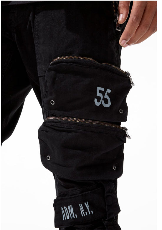 JORDAN CRAIG-SEAN - INFANTRY DIVISION CARGO PANTS (BLACK)-5673M