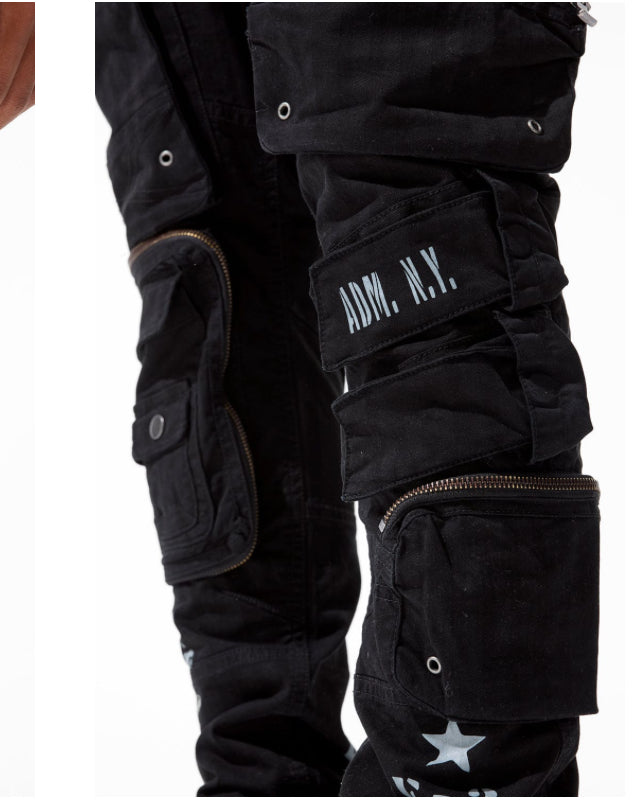 JORDAN CRAIG-SEAN - INFANTRY DIVISION CARGO PANTS (BLACK)-5673M
