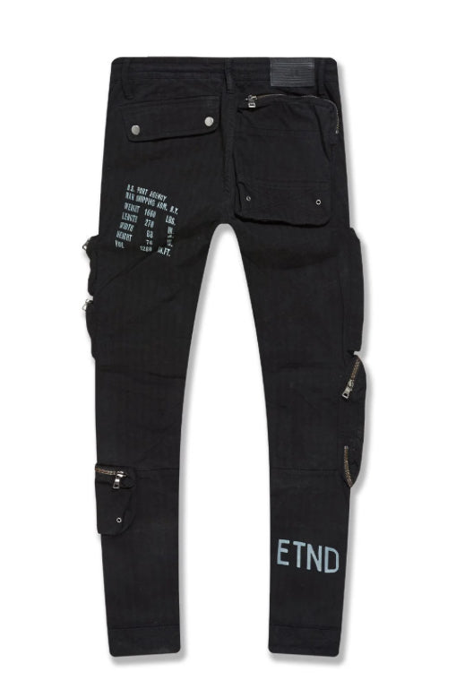 JORDAN CRAIG-SEAN - INFANTRY DIVISION CARGO PANTS (BLACK)-5673M