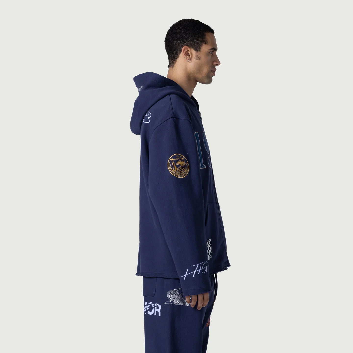 HONOR THE GIFT-1988 Full Zip Hoodie - Navy