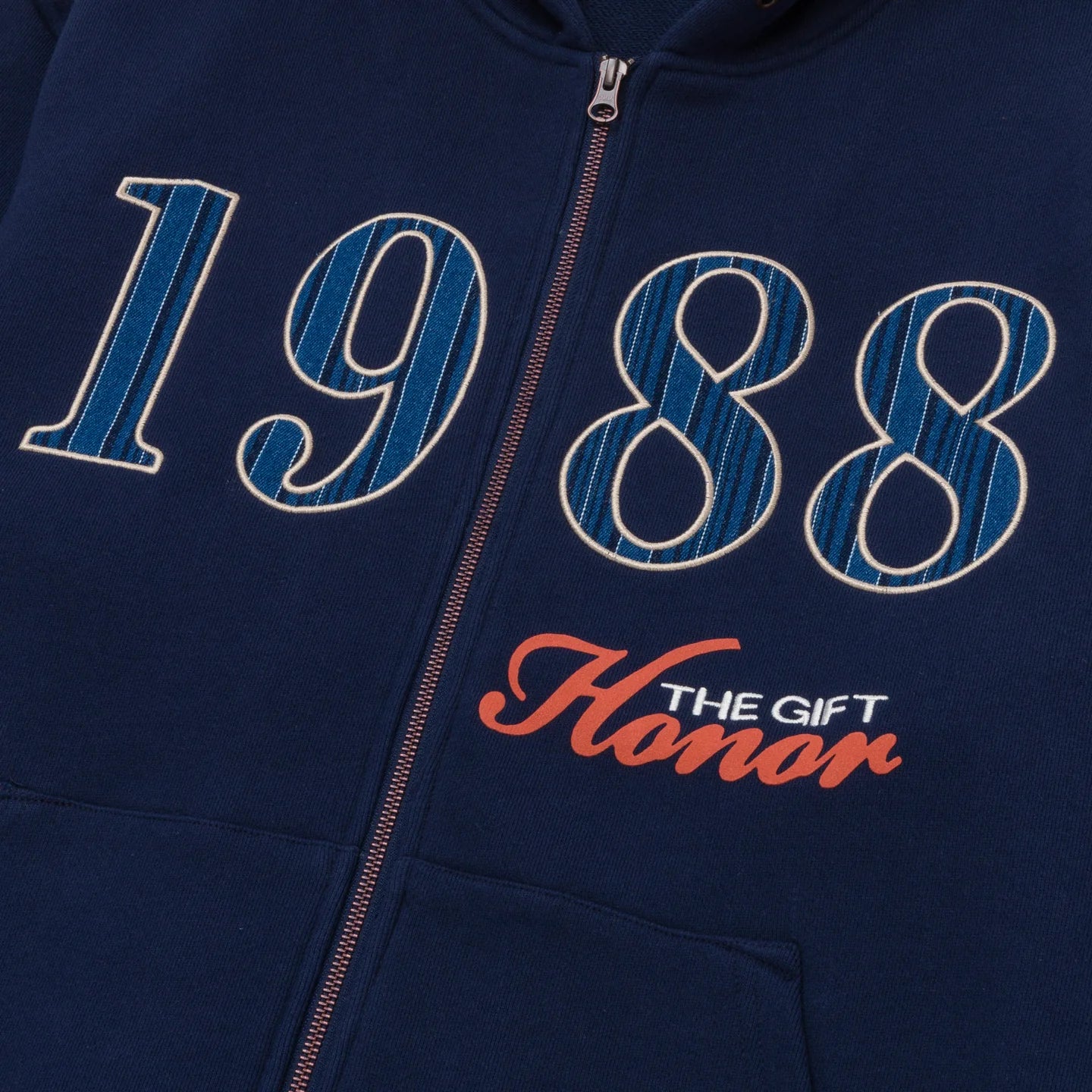 HONOR THE GIFT-1988 Full Zip Hoodie - Navy