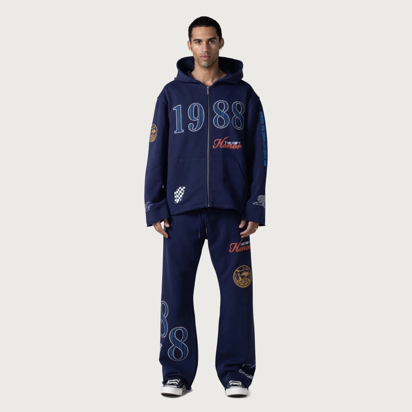 HONOR THE GIFT-1988 Sweatpant - Navy-HTG250110