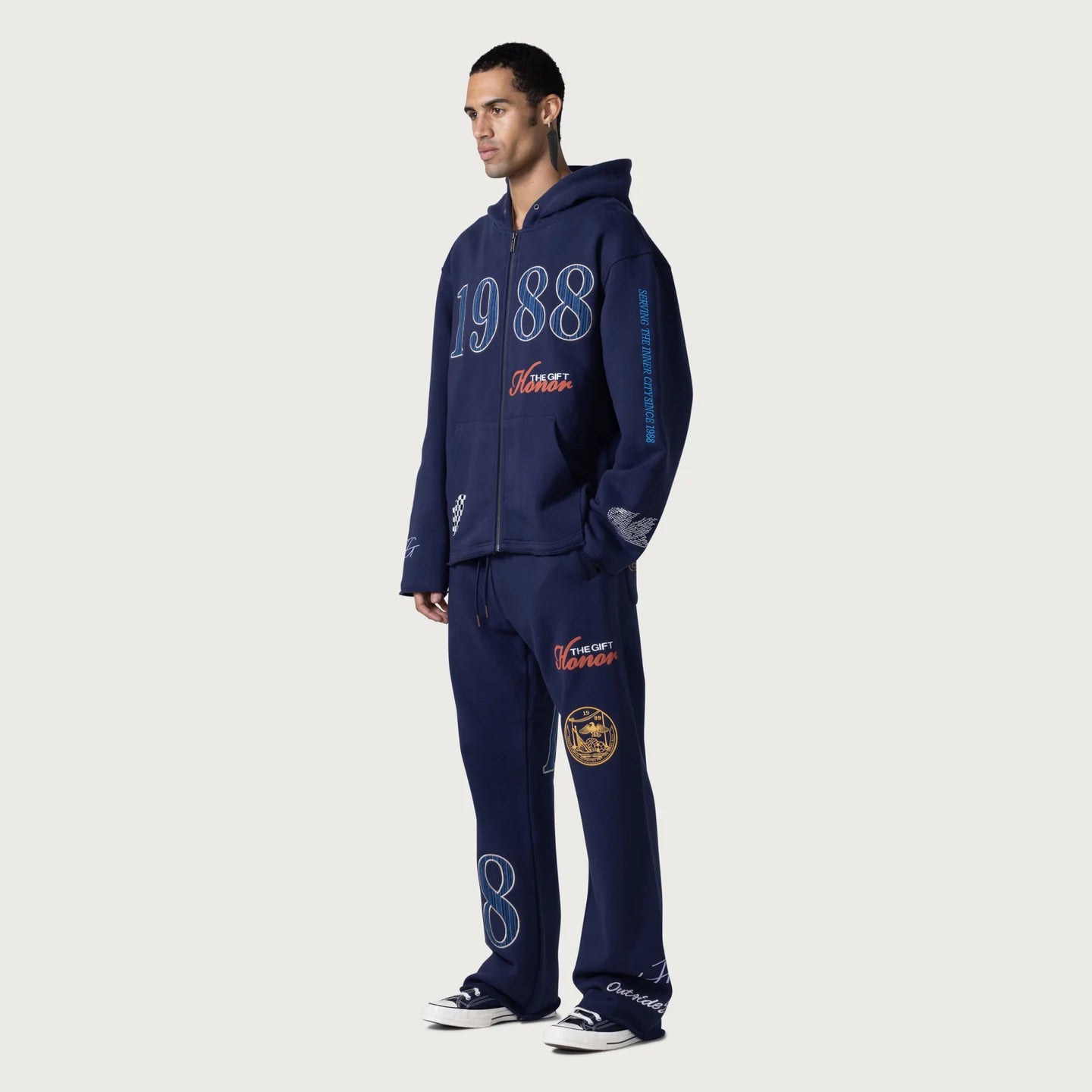HONOR THE GIFT-1988 Sweatpant - Navy-HTG250110