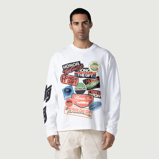 HONOR THE GIFT-Fuel LS Tee - White-HTG250192