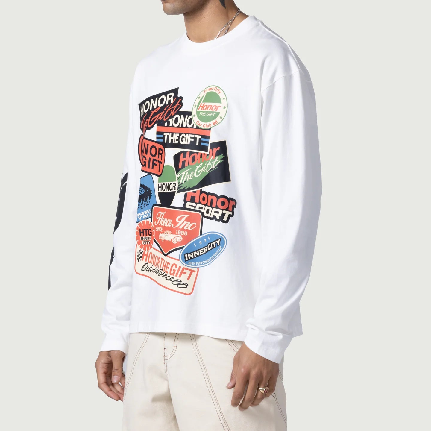 HONOR THE GIFT-Fuel LS Tee - White-HTG250192