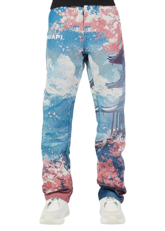 GUAPI-Guapi Tokyo Tapestry Pant Lt Blue-375TTP