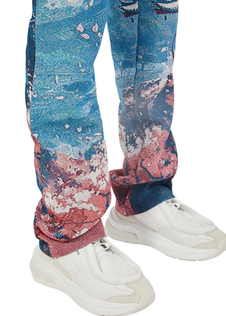 GUAPI-Guapi Tokyo Tapestry Pant Lt Blue-375TTP